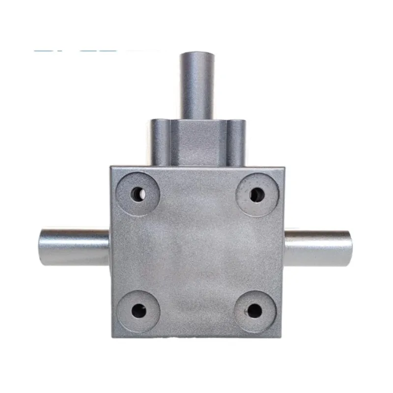 T-Type 3 Output Shaft 2.5 Module 16 Teeth 90 Degree Reversing Commutator Small Right Angle Steering Gearbox Bevel Gear Reducer