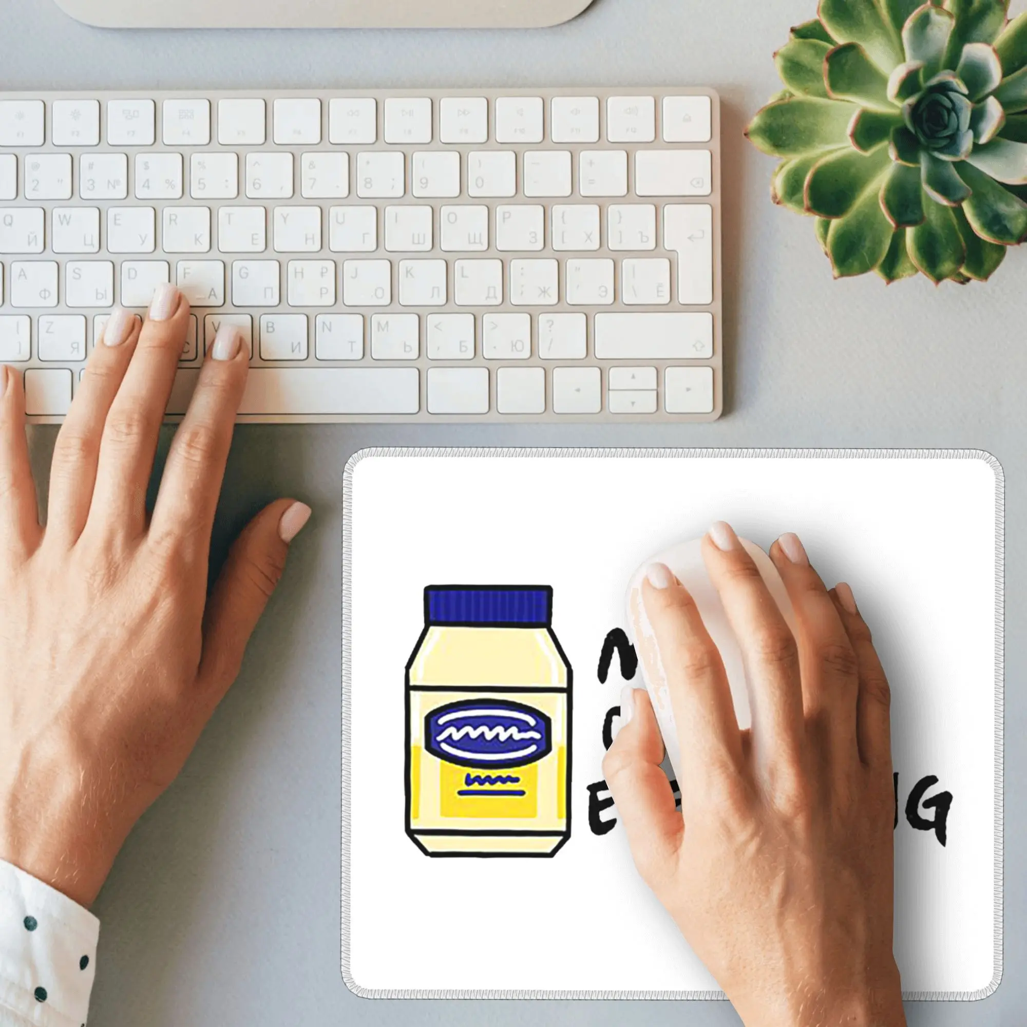 マヨ (マヨネーズ) すべてにマウスパッドコンピュータキーボードマウスマットゲーム PC ラップトップデスクマットオフィスアクセサリーテーブルマット