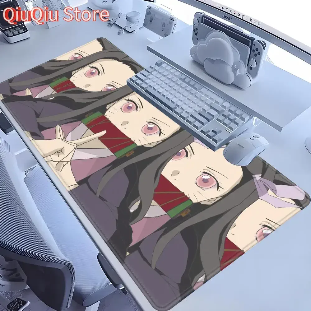 

Аниме Настольный коврик Demon Slayer Nezuko Kamado 90x40 Коврик для ноутбука и стола Резиновый коврик для игровой мыши Коврик для клавиатуры Коврик для мыши Офисный настольный коврик