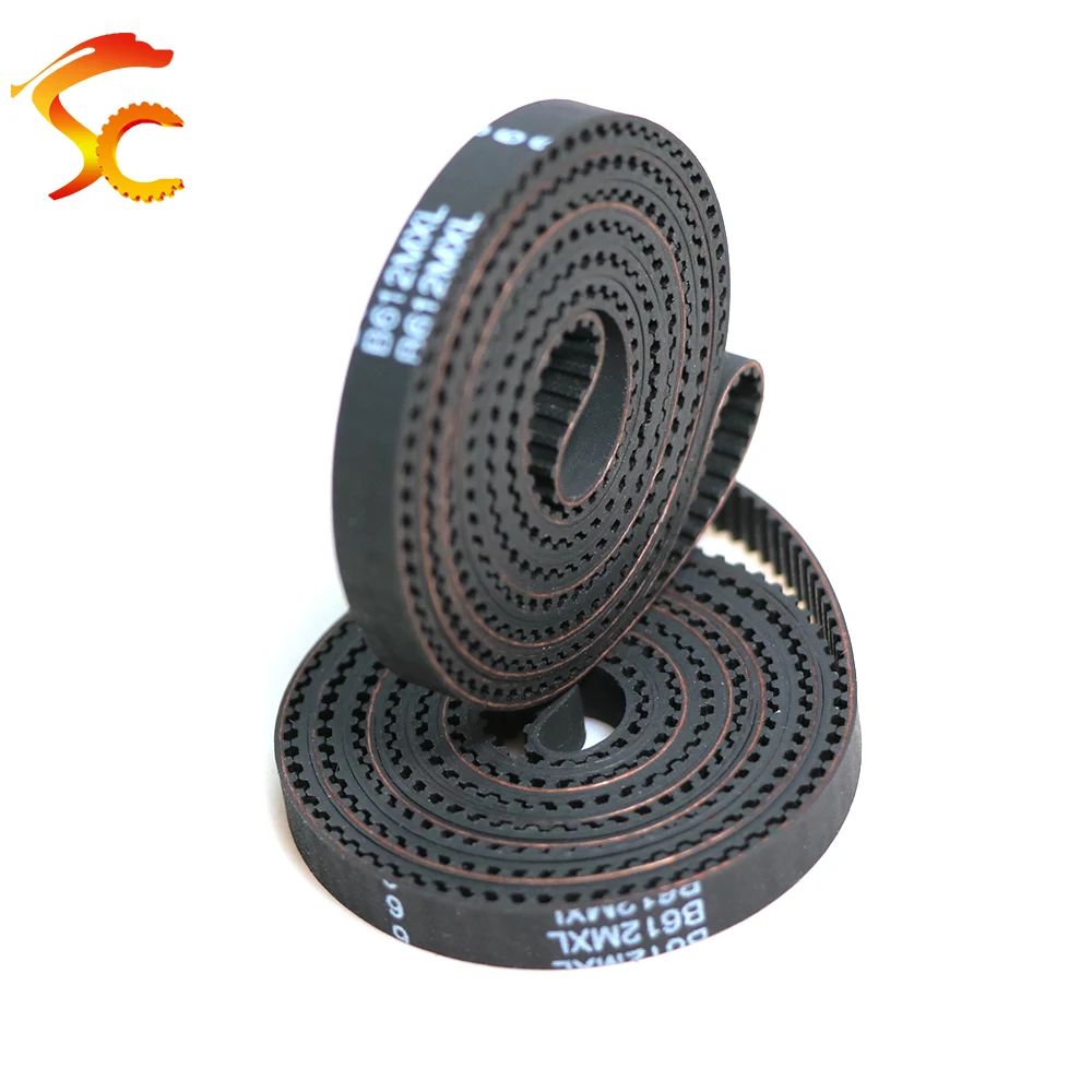 Comprimento da correia dentada MXL 557-680mm Passo pequeno, alta resistência à tração, usado em sistemas de transmissão para DIY ou impressoras 3D, etc.