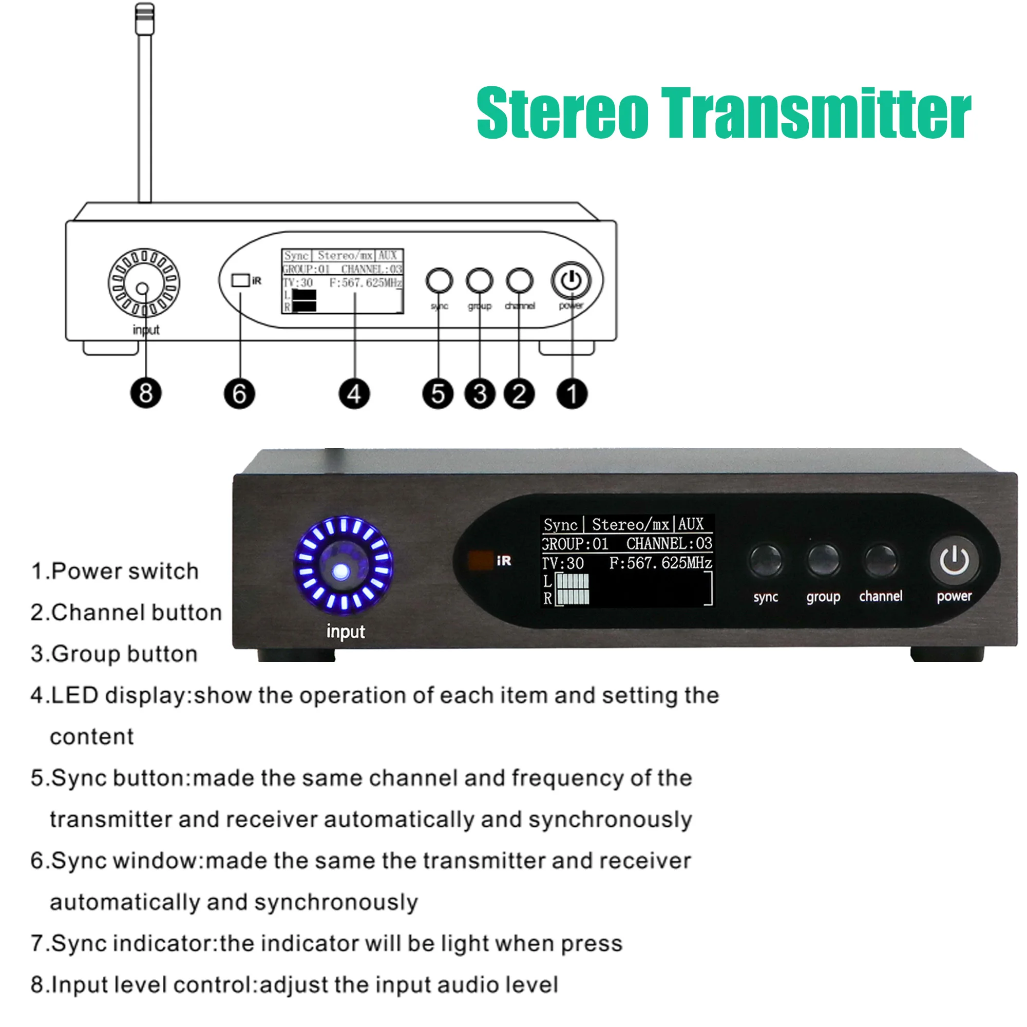 Betagear Rack Mount Stereo In Ear Monitor Professional Audio Stage Return PSM480 Wireless Monitoring System For Bands Musicians