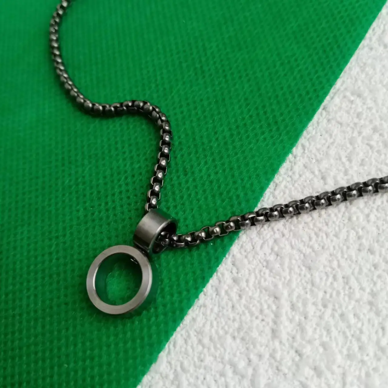 3.0mm original color box chain, non electroplated medical grade anti sensitive neck chain, suitable for both male and female stu