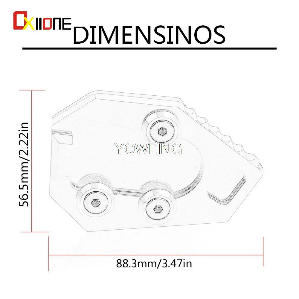 Voor Honda Cb1000r 2008 2009 2010 2011 2012 2013 2014 2015 Motorfiets Side Stand Vergroter Pad Ondersteuning Uitbreiding Side Brace assist