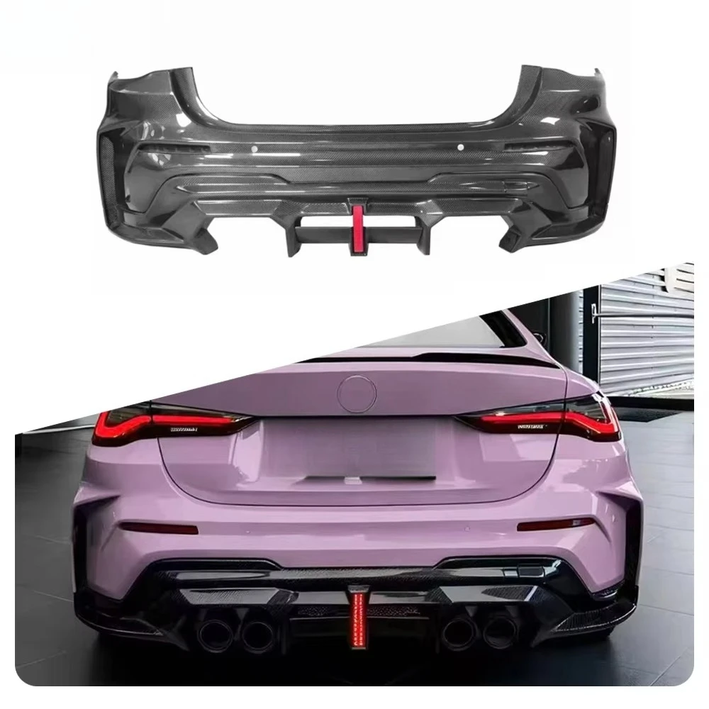 New Carbon Fiber Rear Bumper with LED Strip for G80 G82 M3 M4
