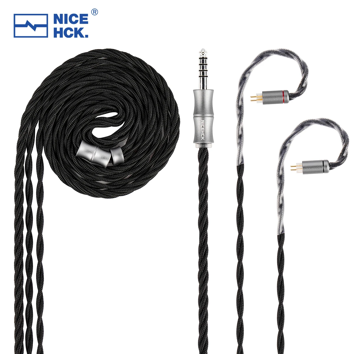 NiceHCK BlackJam HiFi Wire 7N High Conductivity OFC+Induction Annealing Copper 0.78mm 2Pin Earphone Replace Cable for 4U Davinci