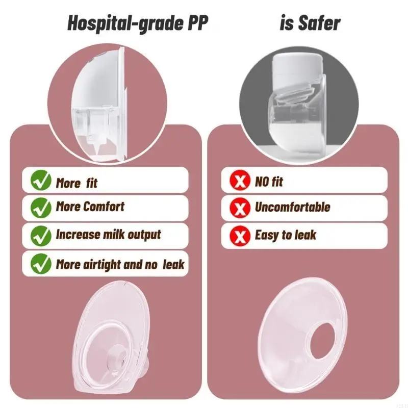 مضخة ثدي يمكن ارتداؤها يدويًا، تطبيق ذكي للتحكم في 9 مستويات قابلة للتعديل، تصميم مدمج وسري قابل لإعادة الشحن من النوع C A2UB #3