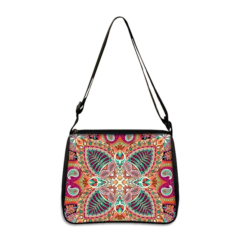 Classics Bohemia Mandala Shoulder Bag Women Ethnic Flowers Leisure Handbags Small Clutch Purse Phone Holder Bags Shopping Bag