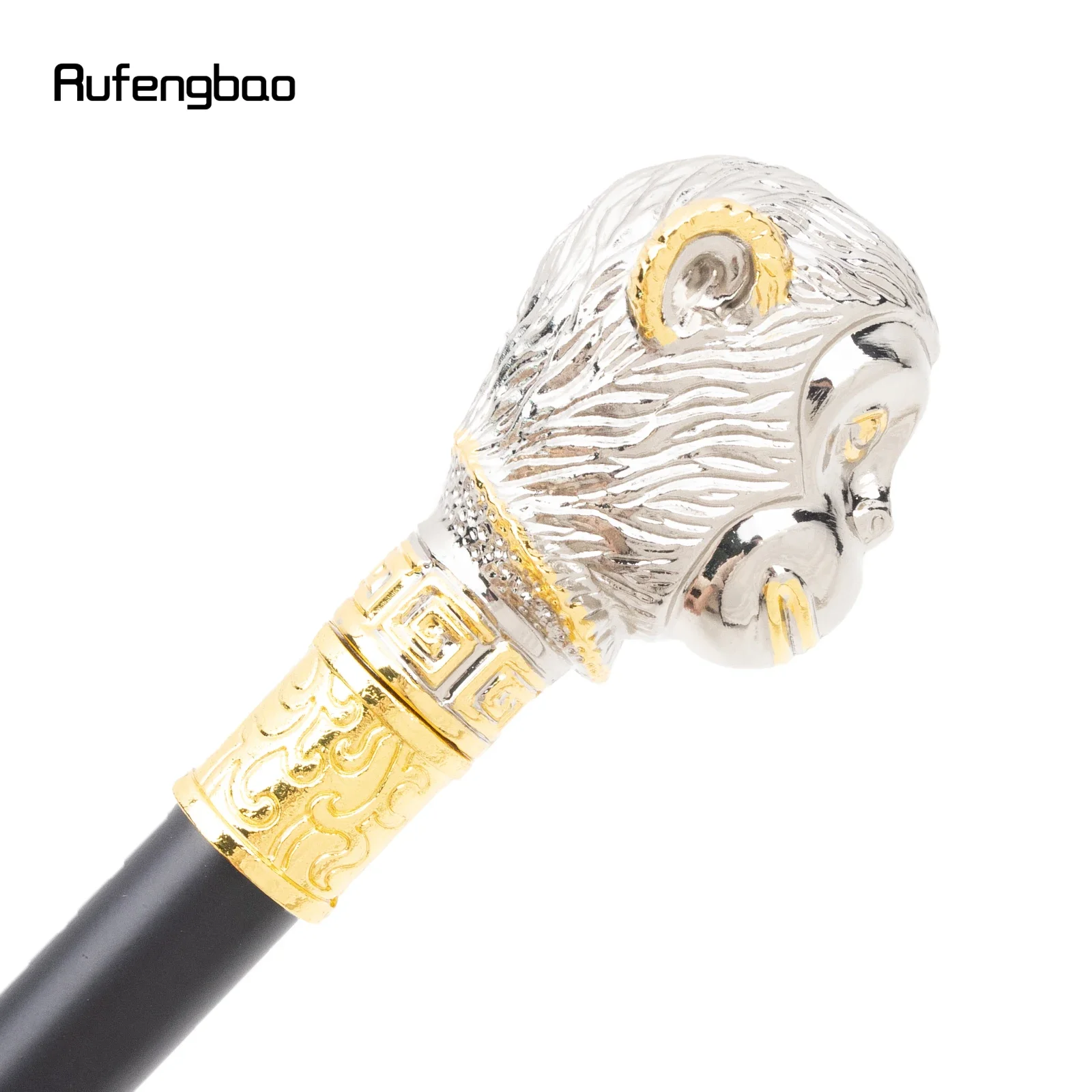 الذهبي الأبيض القرد الحيوان موضة عصا للمشي ديكور Cospaly خمر حفلة أداء عصري المرحلة قصب 92 سنتيمتر