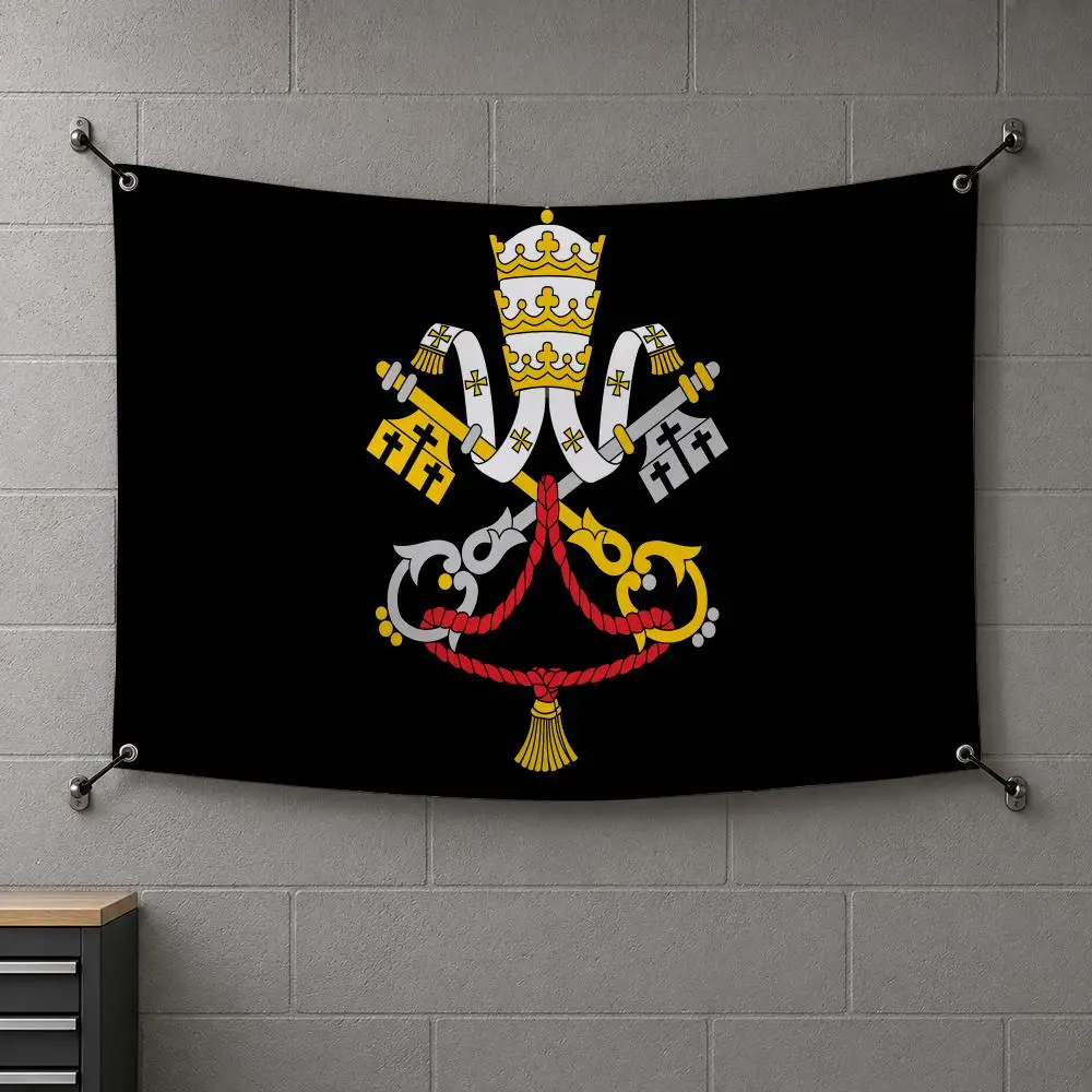 Roman Catholic Church Logo Flags Interior Wall Hanging Background Art Banner Bedroom Home Living Room Outdoor Party Decor