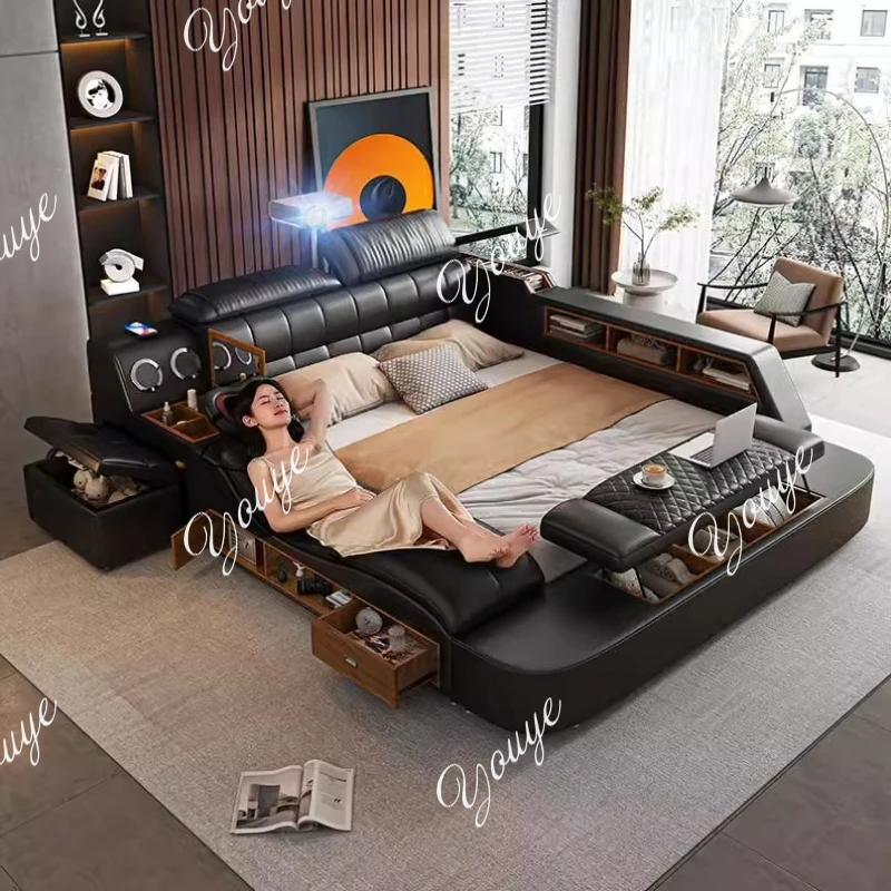 180X200CM double beds monster bed modern style Home furniture complete double bedroom luxury  king sizebed 2 people Single Sun