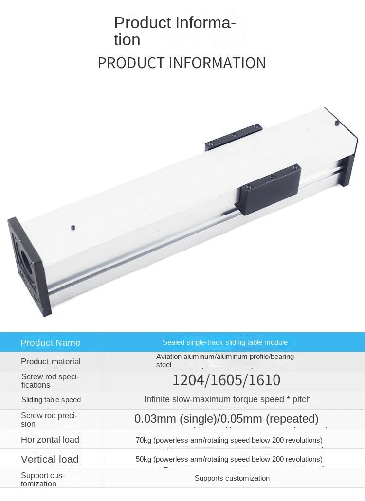 CNC Cylinder Precision Gantry Stepping Linear Slide Module Table