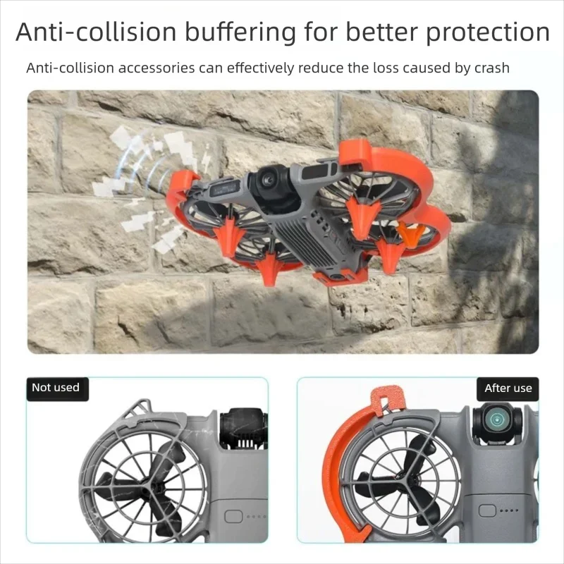 For DJI NEO 2 Drone Anti-Collision Protective Set Lens Bumper Landing Gear Neo2 Propeller Guard Ring Flight Tail Fin Accessories