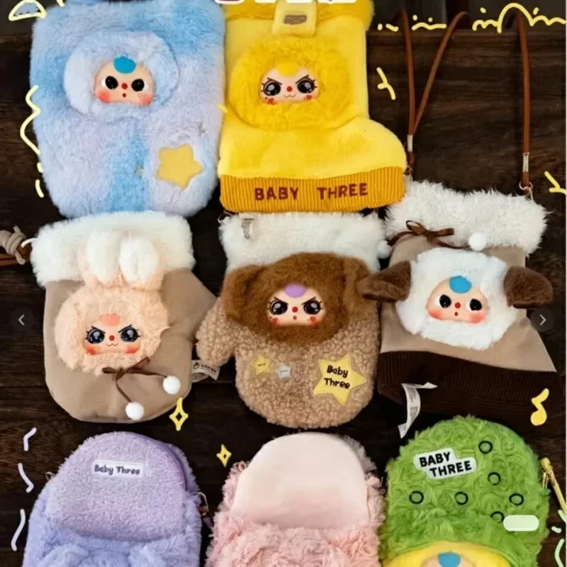 

New Genuine Baby Three Mobile Phone Bag Plush Blind Box Pendant Cute Tide Play Doll Anime Figures Mystery Box Toy Surprise Gift