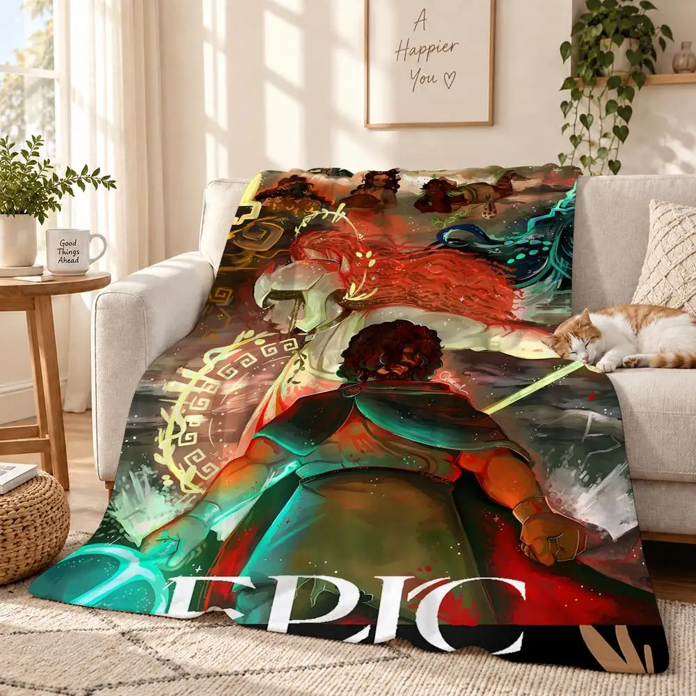 Musical E-EPIC T-The Throw 240g Lightweight Flannel Blanket, Soft Skin Throw Blanket for Sofa Bedroom