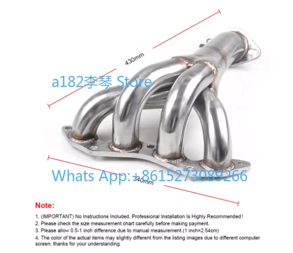 Automotive Retrofit Stainless Steel Exhaust Manifold for 01-05 DX/LX EM/ES D17A