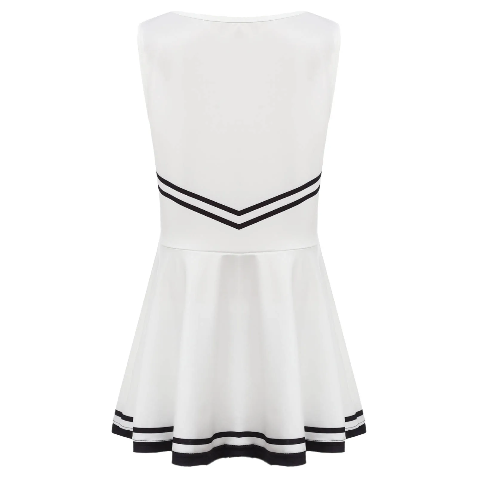 Kids Meisjes Cheer Squad Danskostuum Letter Printing Cheerleading Dansjurk voor wedstrijden en Halloween-thema-evenementen