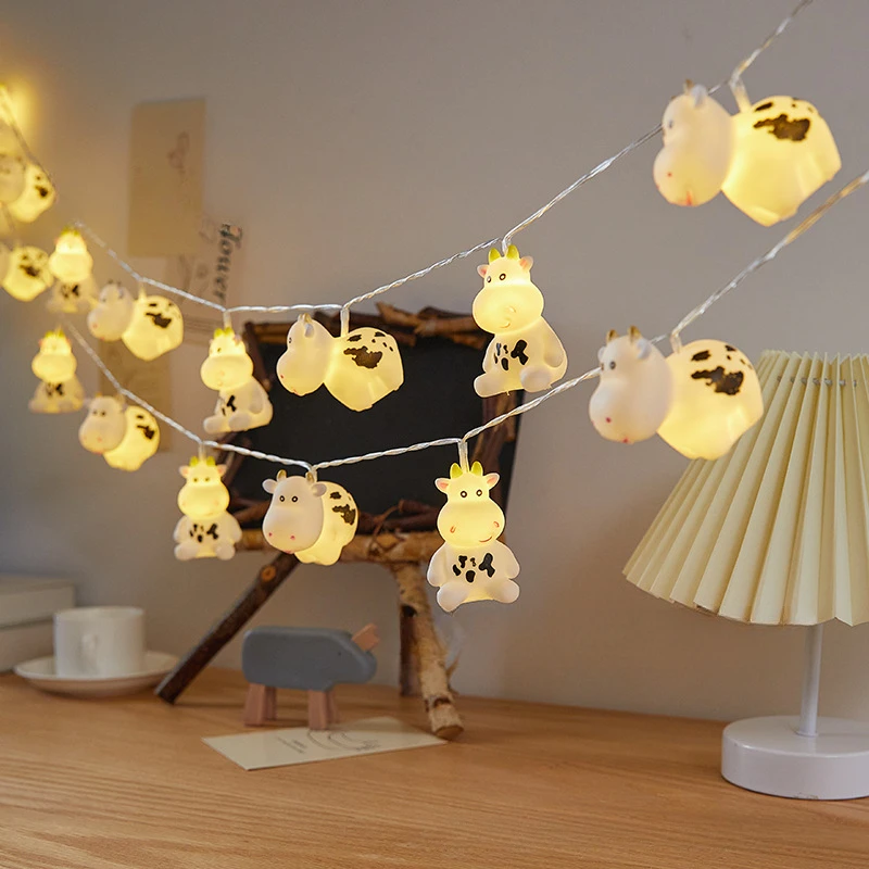 LED الفينيل سلاسل الإضاءة الكرتون الحيوانات سلسلة ضوء غرفة الأطفال الديكور حزب Oanaments