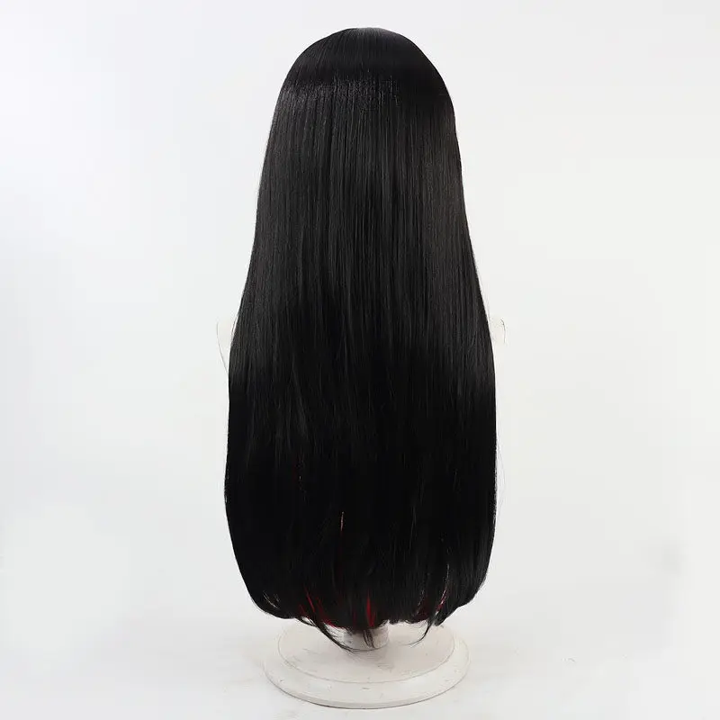 애니메이션 마법 소녀 마녀 재판 니카이도 히로 코스프레 가발 블랙 롱 내열성 합성 머리 할로윈 역할 놀이 파티