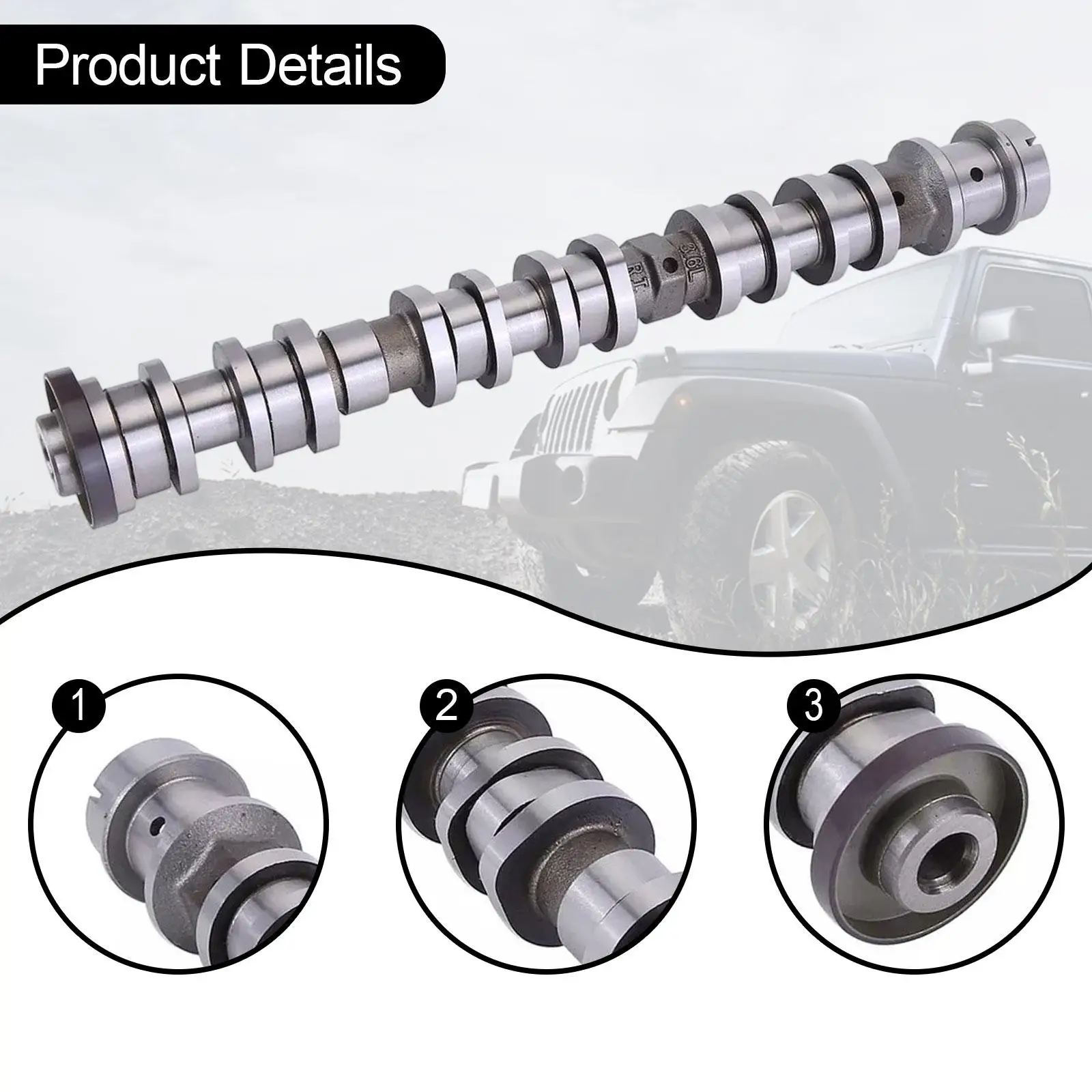 Right Side Intake Camshaft 05047913AC Metal for Wrangler 3.6L V6 Models