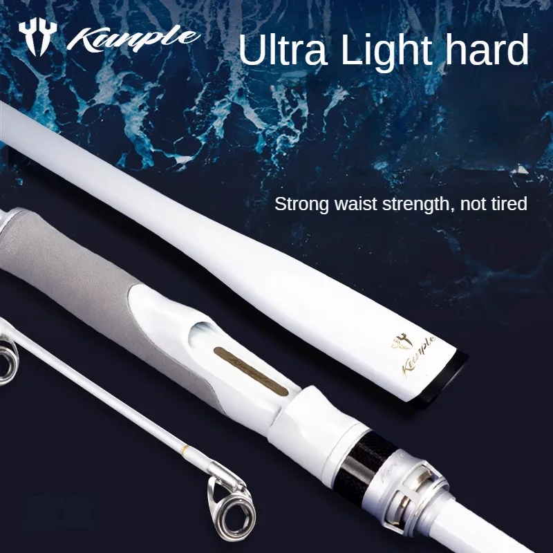 KUNPLE FUJI A Guide Ultralight Spinning Casting Lure Fishing Rod 2.1m/2.4m/2.28m/2.7m High Carbon Bass Rod 2 Sections