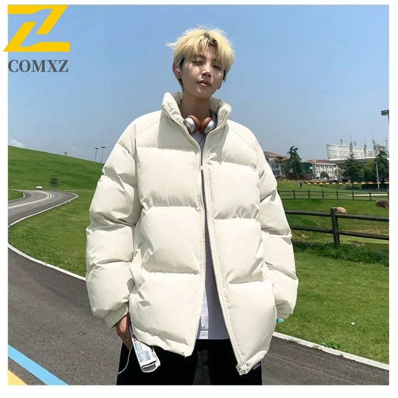 

COMXZ 13 Colors Hot Sale Padded Coat Unisex Couple 2023 Stand Collar Loose Padded Coat Trend Korean Short Winter Coat