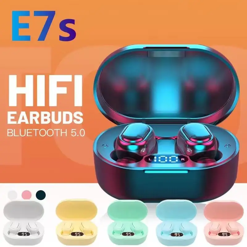 

Original E7S Wireless Bluetooth Headset with Mic LED Display Earbuds for iPhone Xiaomi TWS Earphone Bluetooth Headphones earbuds