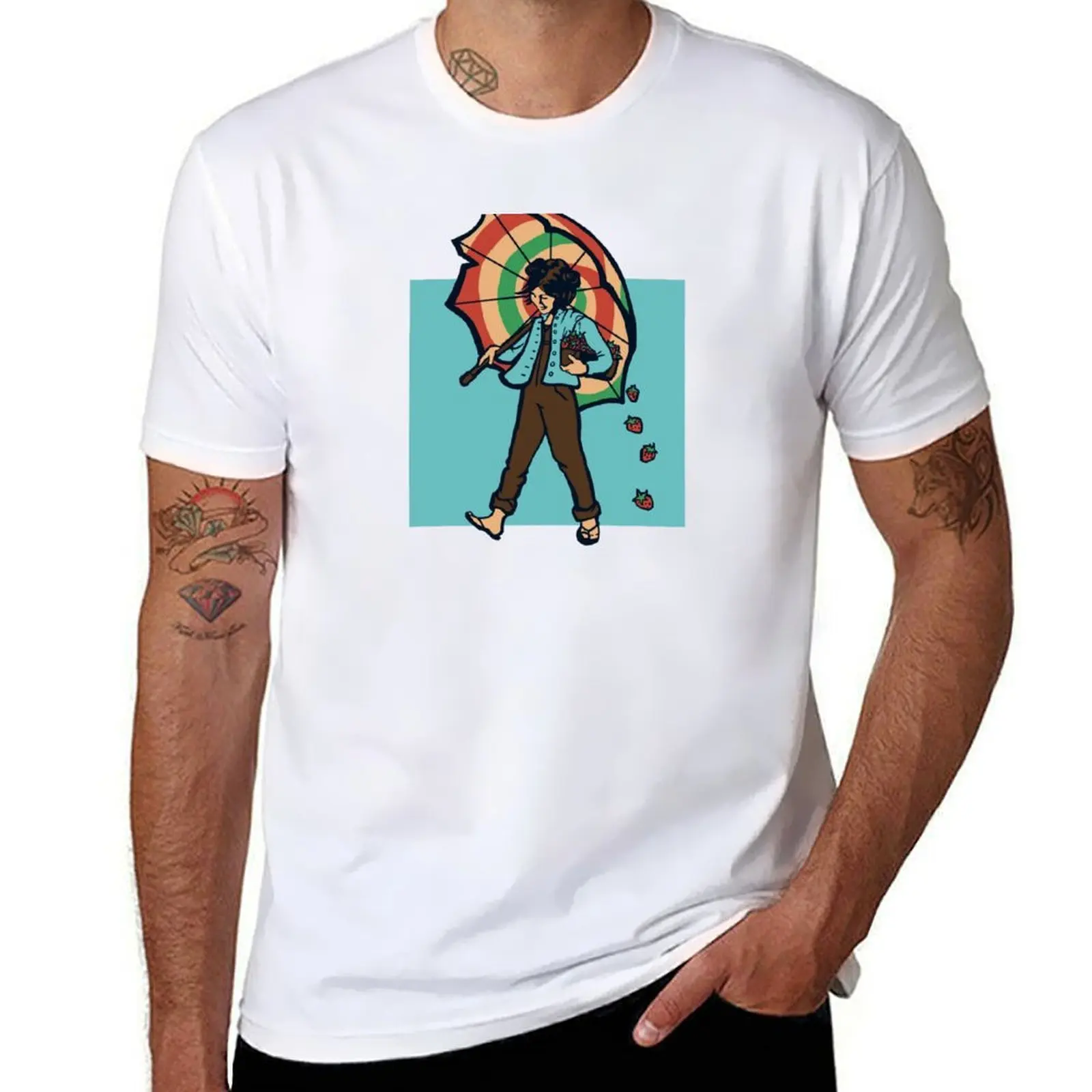 

Strawberries T-Shirt t shirt man cotton t shirts for man cotton soft T-Shirt