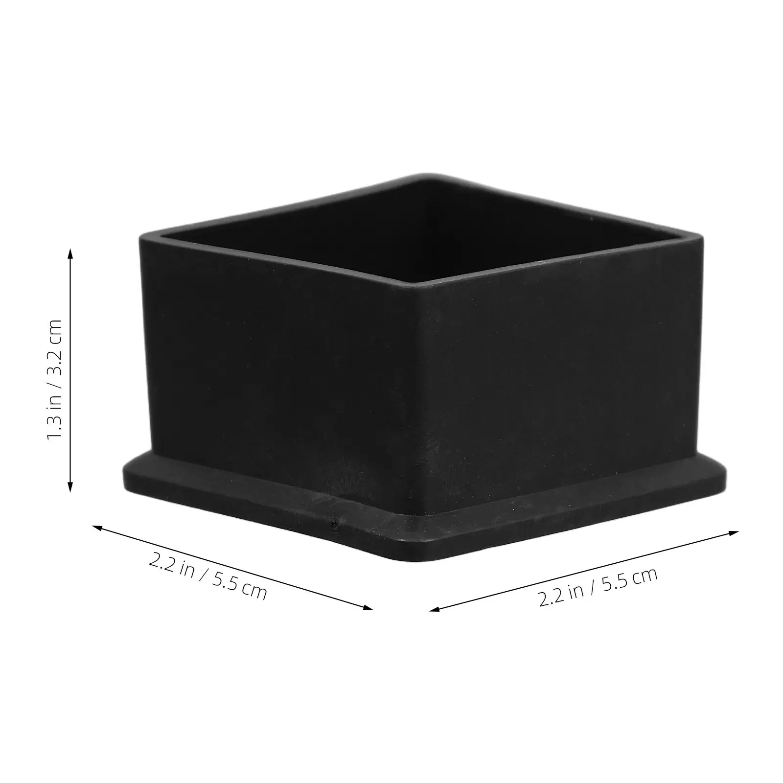 8Pcs Square Plastic Chair Leg Caps Non-Slip Floor Protectors for Hardwood Floors Furniture Leg Pads Noise Reduction Scratch
