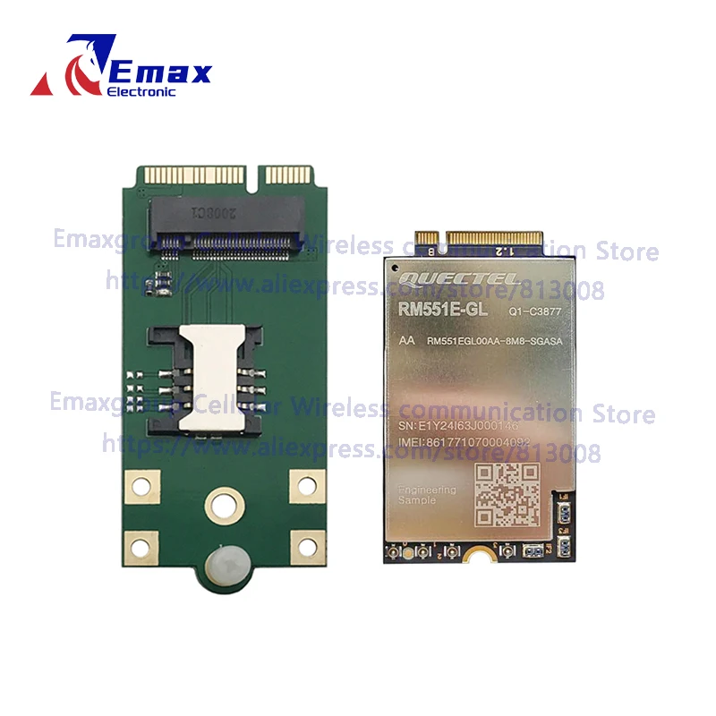 Free ship New Quectel RM551E-GL 5G Sub-6 GHz & mmWave Module RM551EGL00AA-8M8-SGASA M.2 IoT/ eMBB Global Version Adapter Option