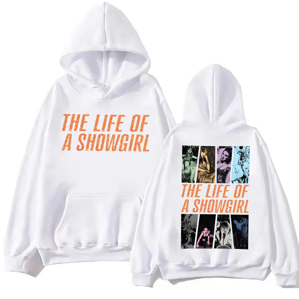 سترة بقلنسوة للرجال من The Life of A Showgirl مطبوعة كاجوال من القطن الخالص ومتعددة الاستخدامات للخريف كبيرة الحجم للجنسين