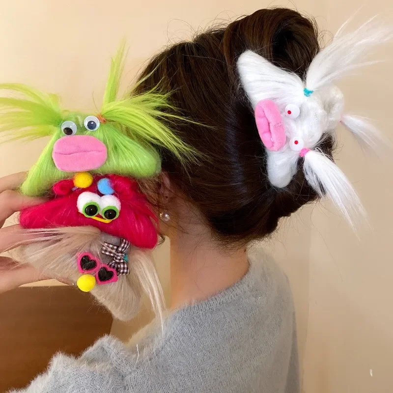 

Children Girls Kid Bangs Hair Clips Cartoon Plush Funny Hairpins Pin Barrettes Accessories Hairclip Headwear Headdress