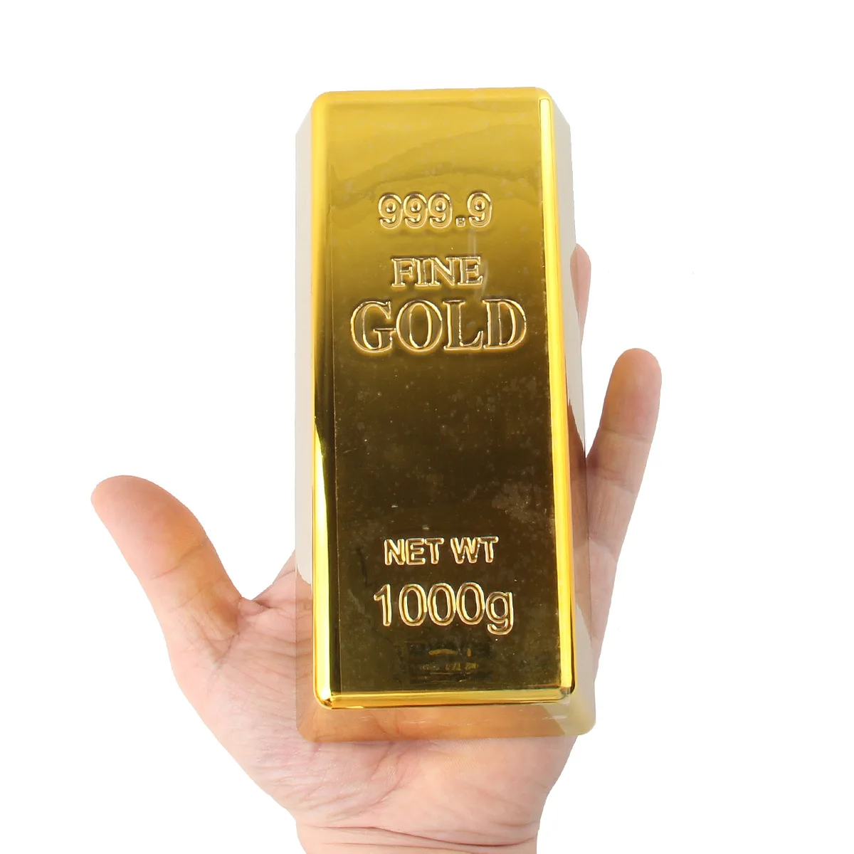 1/3/6Pcs Plastic Fake Gold Bullion Simulated Golden Brick Fake Glittering Gold Bar Paperweight Door Stop Movie Prop Novelty Gift