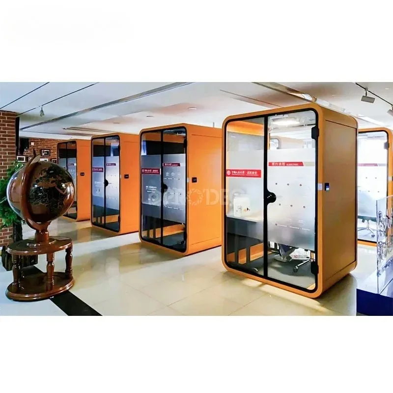 Open Office Pod Soundproof Mobile Phone Booth Modern Office Booth For Sale