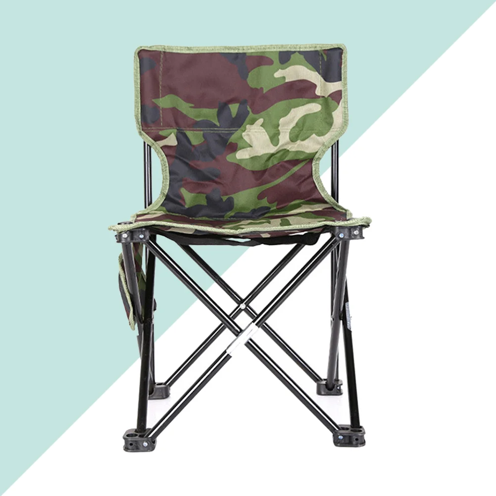 

Fashion Camouflage Folding Chair Light Portable Casual Fishing Chair Outdoor Camping Beach Chair (Small, Random Pattern)