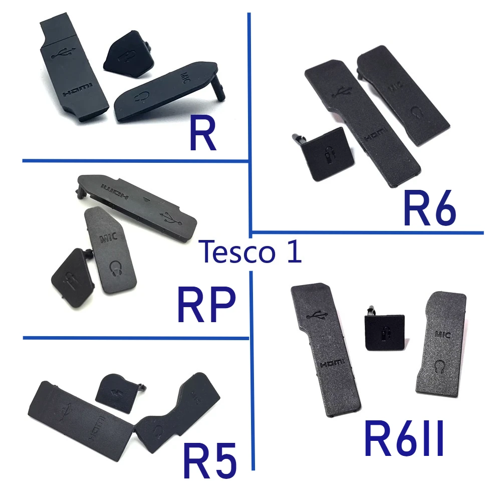Create Idea 2 Coperture In Gomma Per Canon EOS 500D – Proteggi USB, AV OUT, HDMI E MIC Da Polvere E Umidità