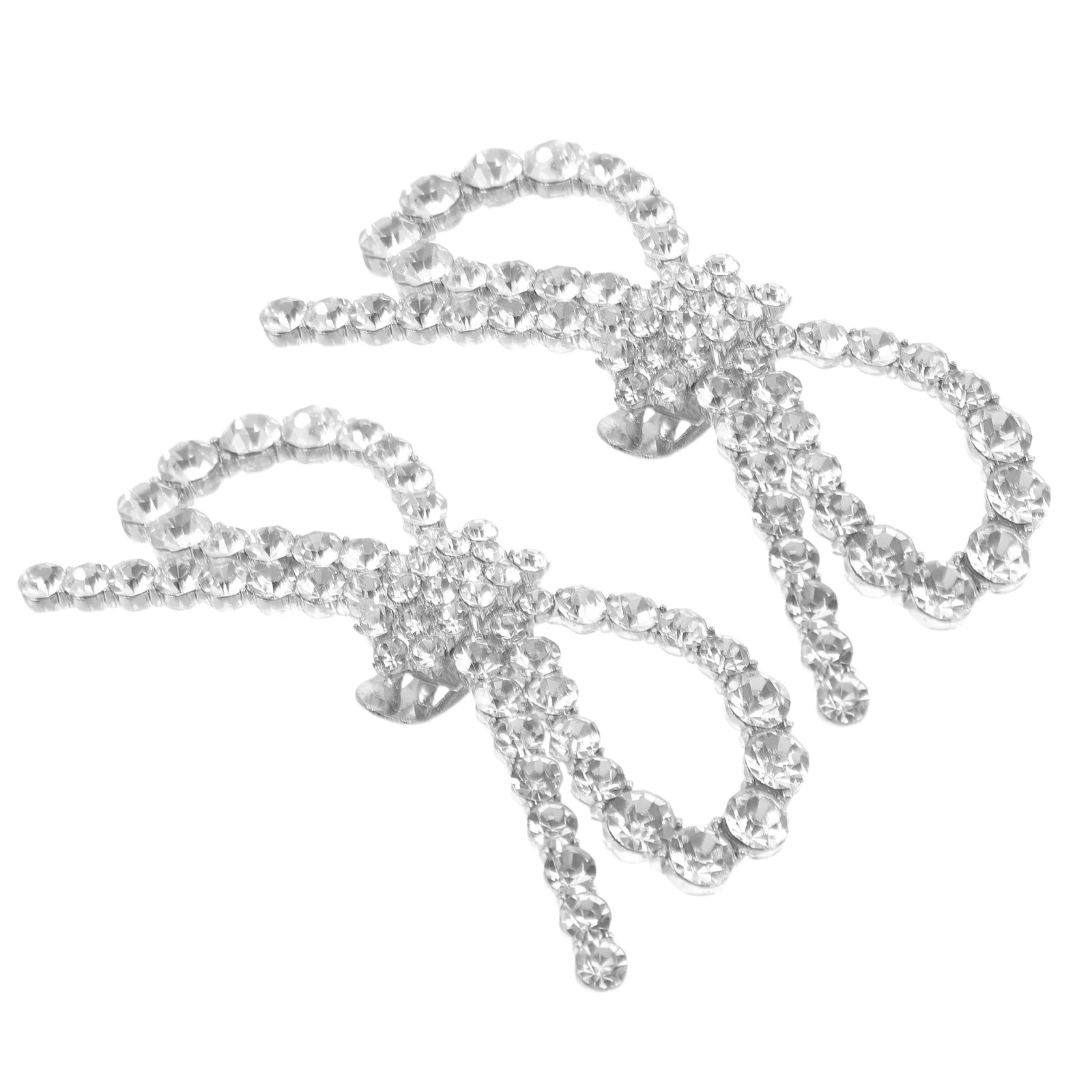 

1 Pair Wedding Shoe Clips Rhinestone Bowknot Decorative Bride Accessories Detachable Heels Shoe Jewelry Storage