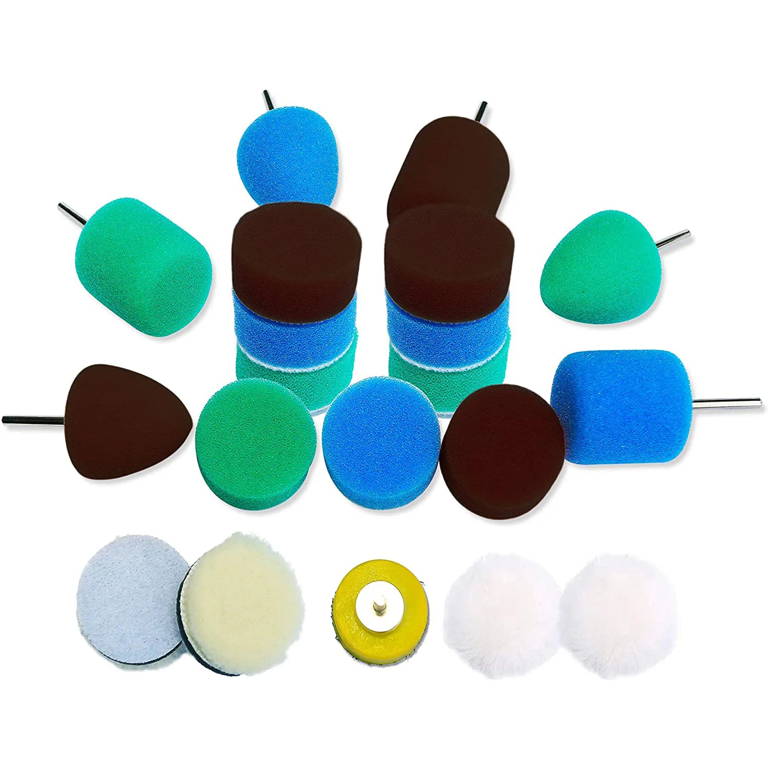 Detail Polisher Pad,Buffing Pad Kit for Mini Polisher Electric Drill Rotary Tool,Polishing Pad for Small Areas Polishing