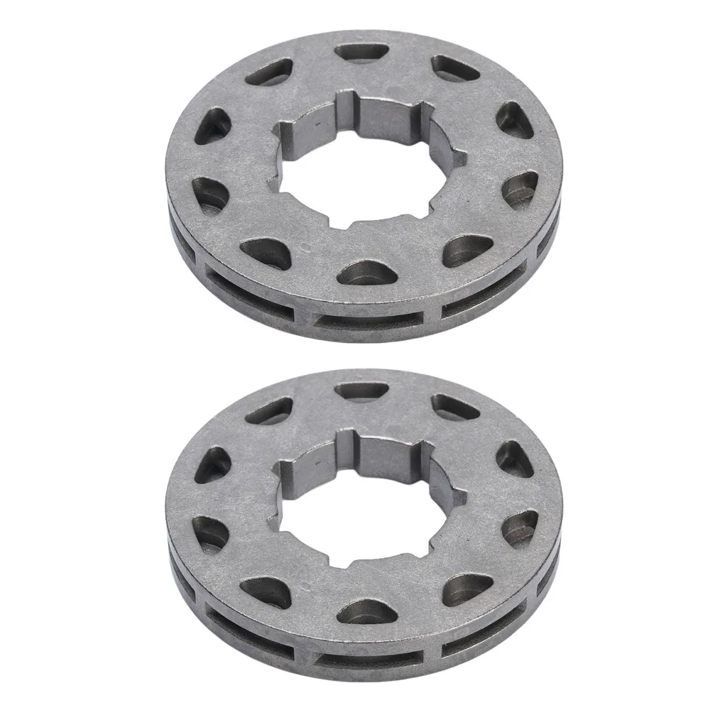 2PCS Universal Chainsaw Rim Sprocket Dark Silver Metal Chainsaw Parts Compact 10 Tooth for Stihl 070 080 090 MS640 MS660