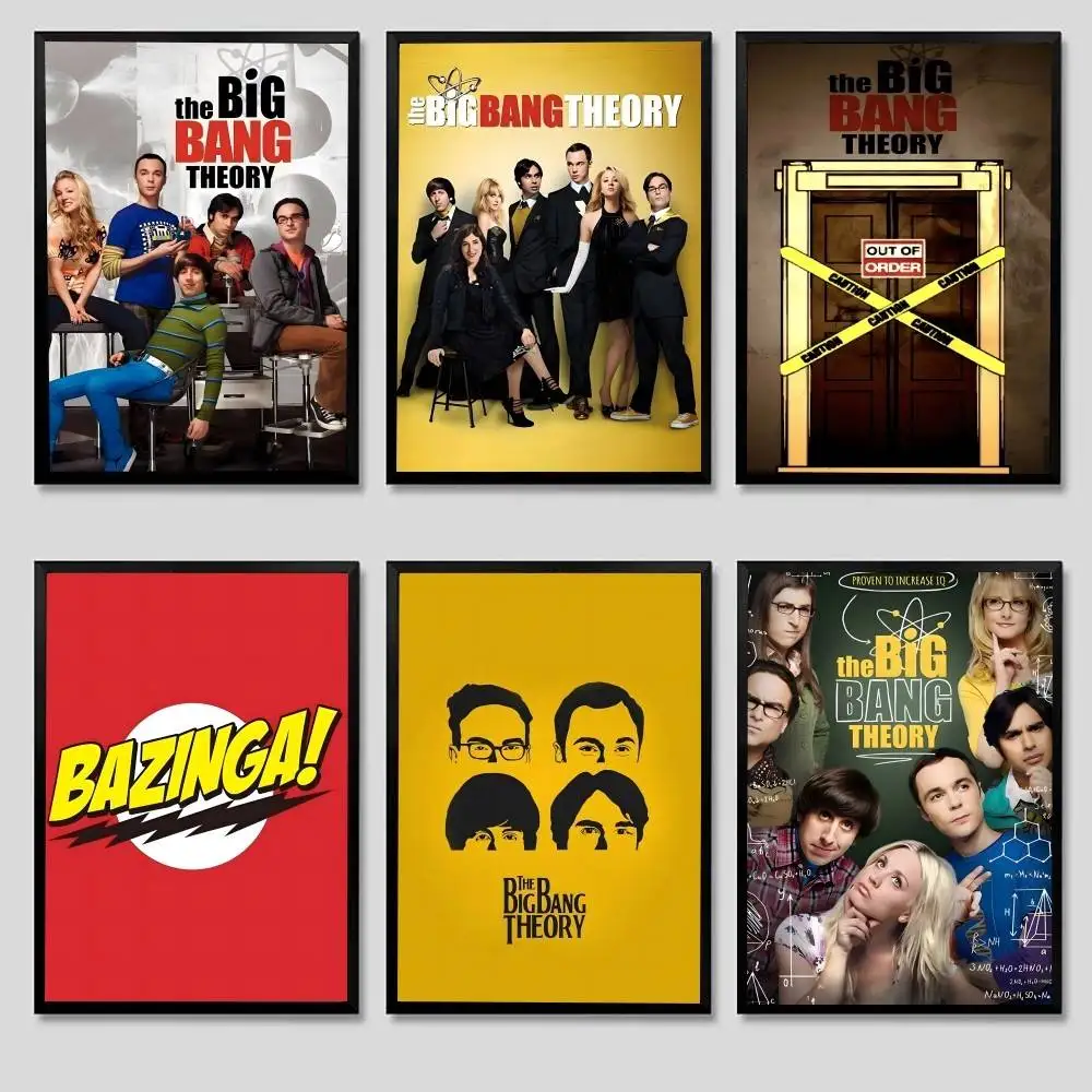 Póster The B-Big Bang Theory, sin marco, papel Kraft para Club, Bar, póster Vintage, arte de pared, pintura, pegatinas de estudio para dormitorio