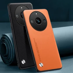 Luxury PU Leather Case For Realme 11 Pro Plus 5G Back Cover Matte Silicone Full Protection Phone Case For Realme 11 4G Realme11