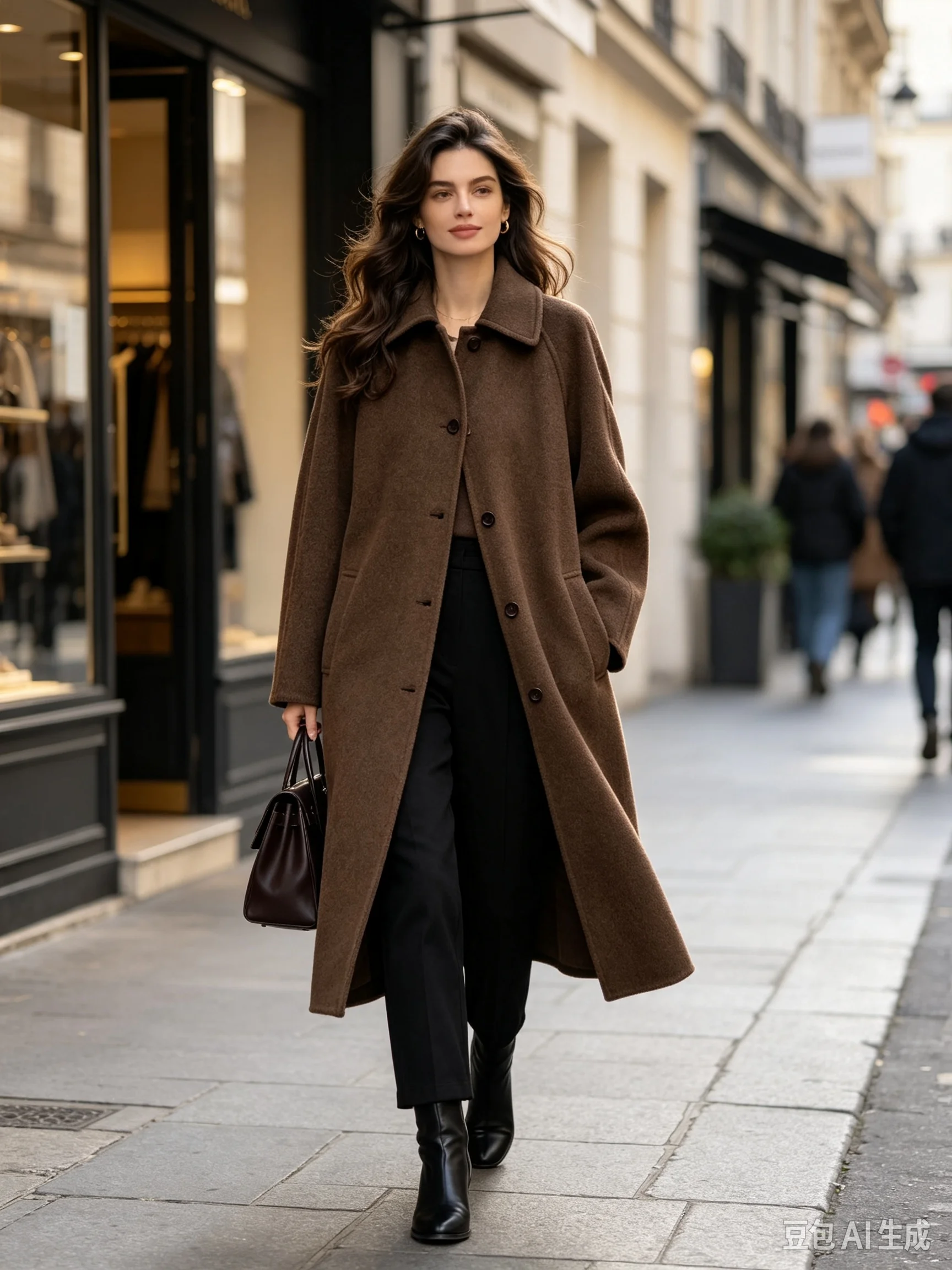 2026 New Long Handmade Cashmere Coat Lapel Single Breasted Oversized Overcoat with Genuine Leather Belt 90Wool 10Cashmere Women