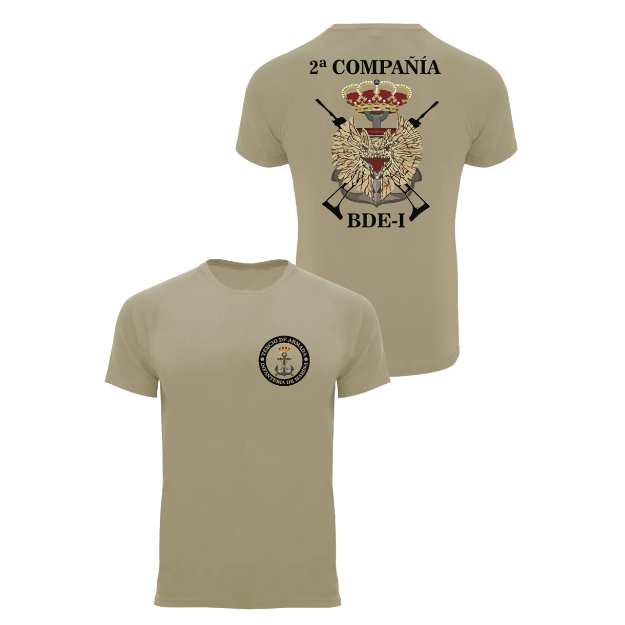 

2ª Compañía Infantería De Marina- Spanish Marine Corps T-Shirt Short Sleeve Casual 100% Cotton O-Neck Mens T-shirt Size S-3XL