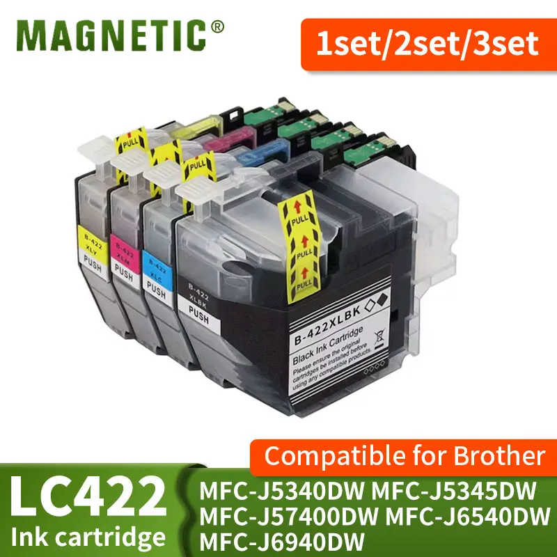 European version Compatible for Brother LC422 LC422XL ink cartridge MFC-J5340DW J5345DW J57400DW J6540DW J6940DW Printer