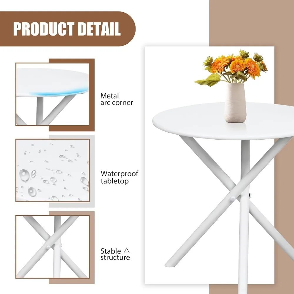 Outdoor Wicker Rocking Chair Set, Cadeiras do pátio, Bistro Sets, Coffee Table e Almofadas, Metal Frame Mobiliário Pátio, 3 Pcs