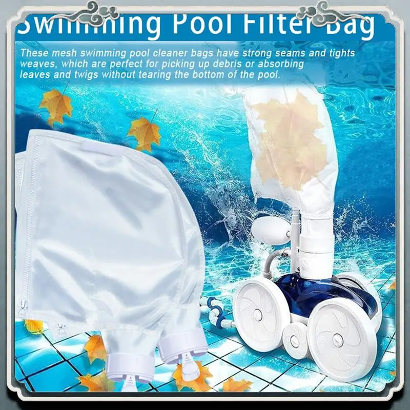 Sacos duráveis do líquido de limpeza da piscina, saco da piscina de 4 pces, substituição do saco do vácuo da piscina com zíper, peças dos termas da piscina para 280, saco de filtro 480