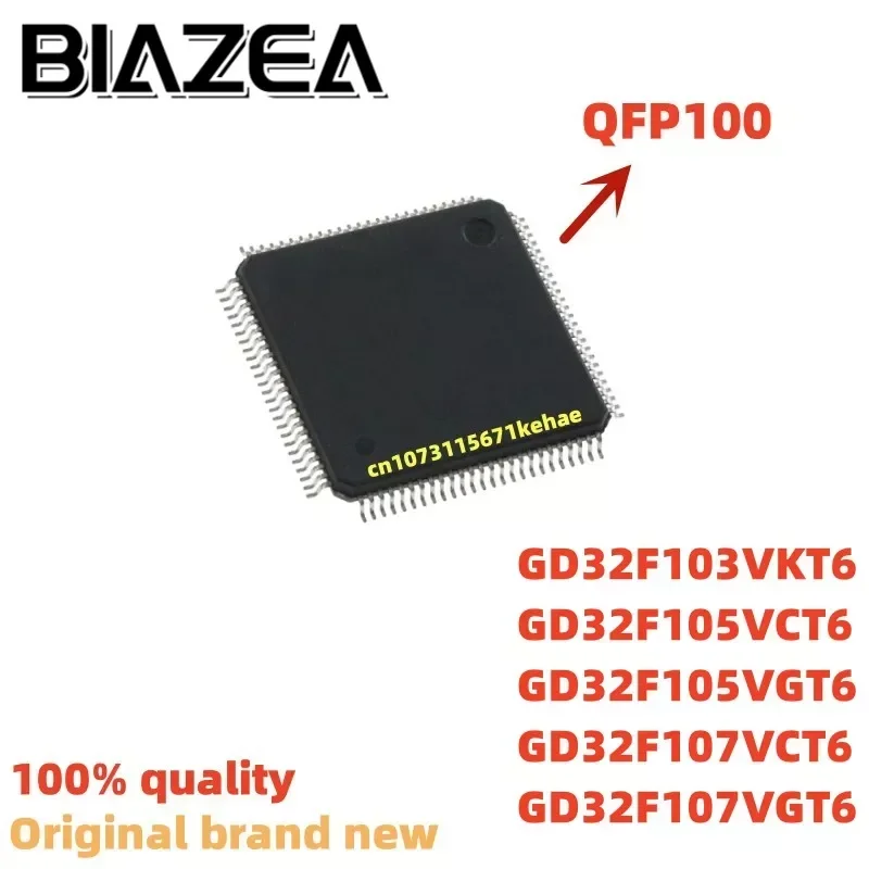 

1piece GD32F103VKT6 GD32F105VCT6 GD32F105VGT6 GD32F107VCT6 GD32F107VGT6 QFP100 Chipset