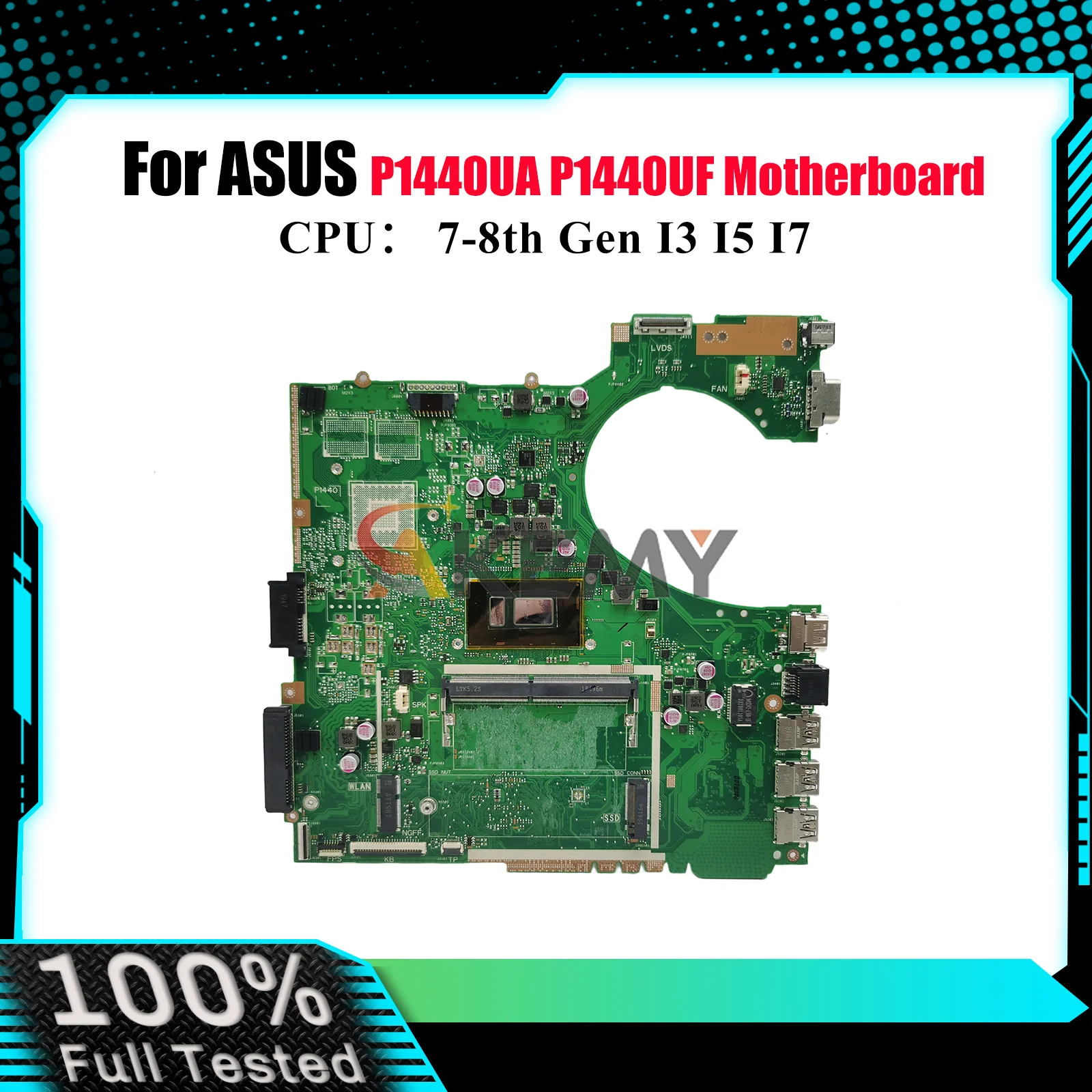 

P1440UA Материнская плата для ноутбука ASUS ProArt P1440UA P1440UF P1440U Материнская плата для ноутбука с процессором I3 I5 I7 100% тестирование ОК быстрая доставка