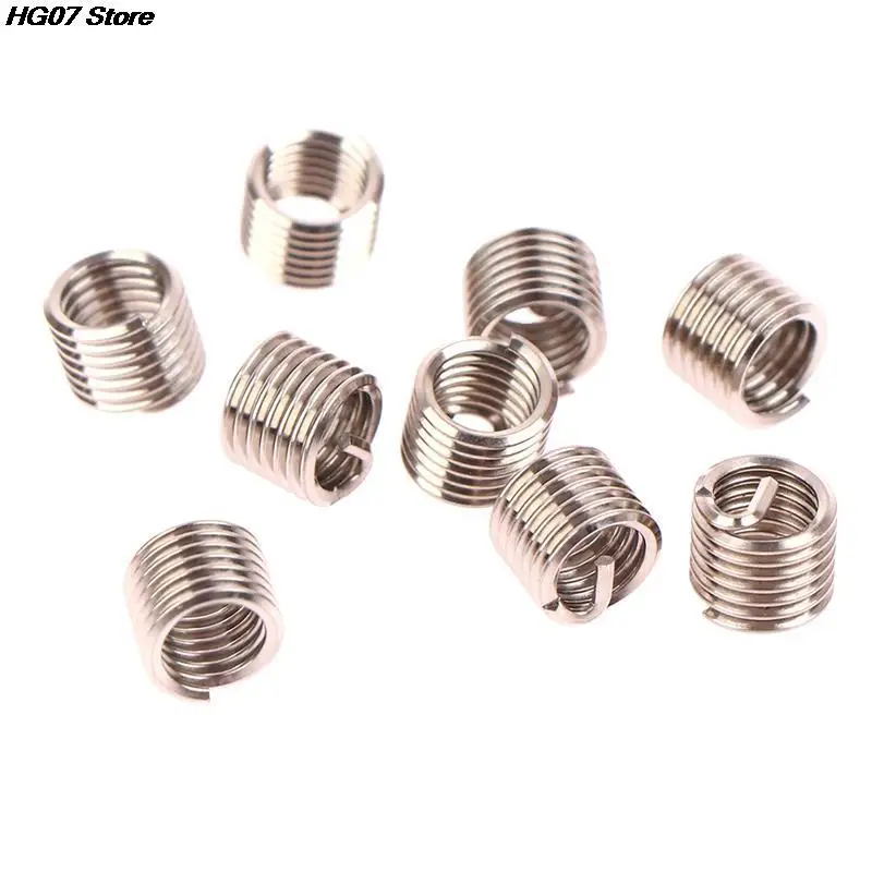 High Quality 50pcs/set 304 Stainless Steel Wire Thread Insert M6 X 1.0 1.5D Insert Helicoil Wire Thread Repair Insert