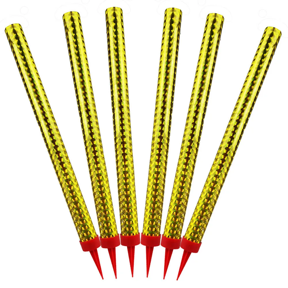 2026 New Gold Birthday Candles (Packs of 6, 12, 24, or 48) – Suitable for Birthday Parties, Wedding Decor, and Celebrations; Features colorful Flames; Ideal for Bottle Service