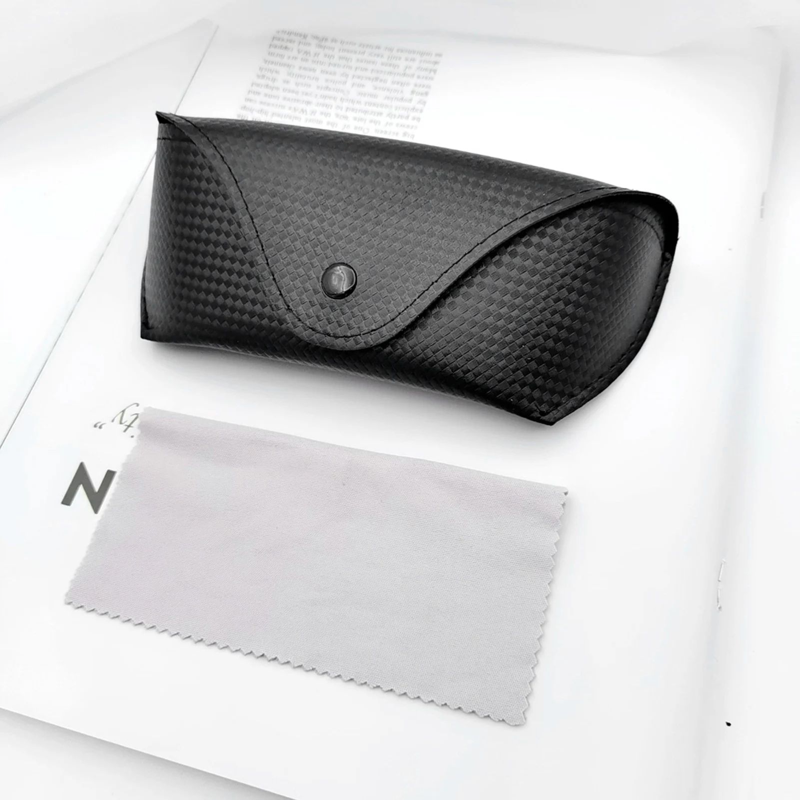 Grass Pattern Sunglasses Case PU Leather Hard Shell Eyeglass Holder Box For Men Women Travel Accessories - view 4